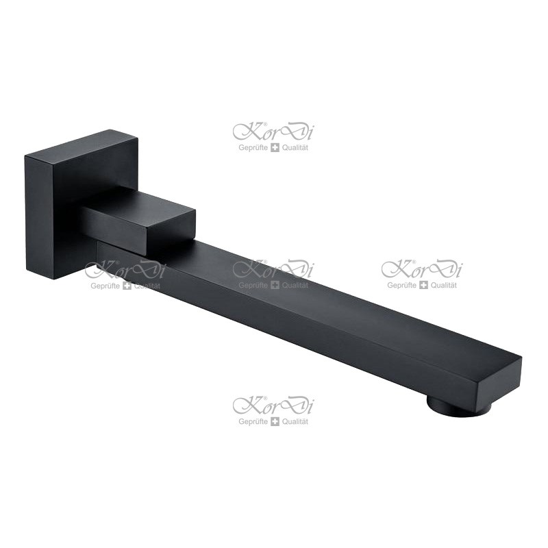 Черный настенный встраиваемый комплект для ванны KorDi Black Night KD 4900240 Black Matt