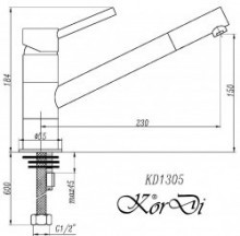 Смеситель для кухни KorDi KD 1305-D5
