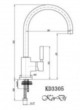 Смеситель для кухни KorDi KD 3305-D7