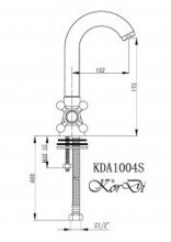 Смеситель для раковины KorDi KD 1004S-F04