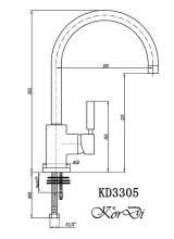 Смеситель для кухни KorDi KD 3305-D6 White Gold