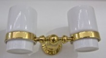 Двойной металлический держатель со стаканами KorDi KD 6902 Gold